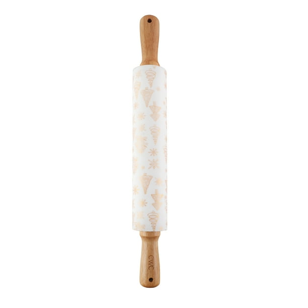 Cook dinner With Shade 17-Inch White Silicone Rolling Pin