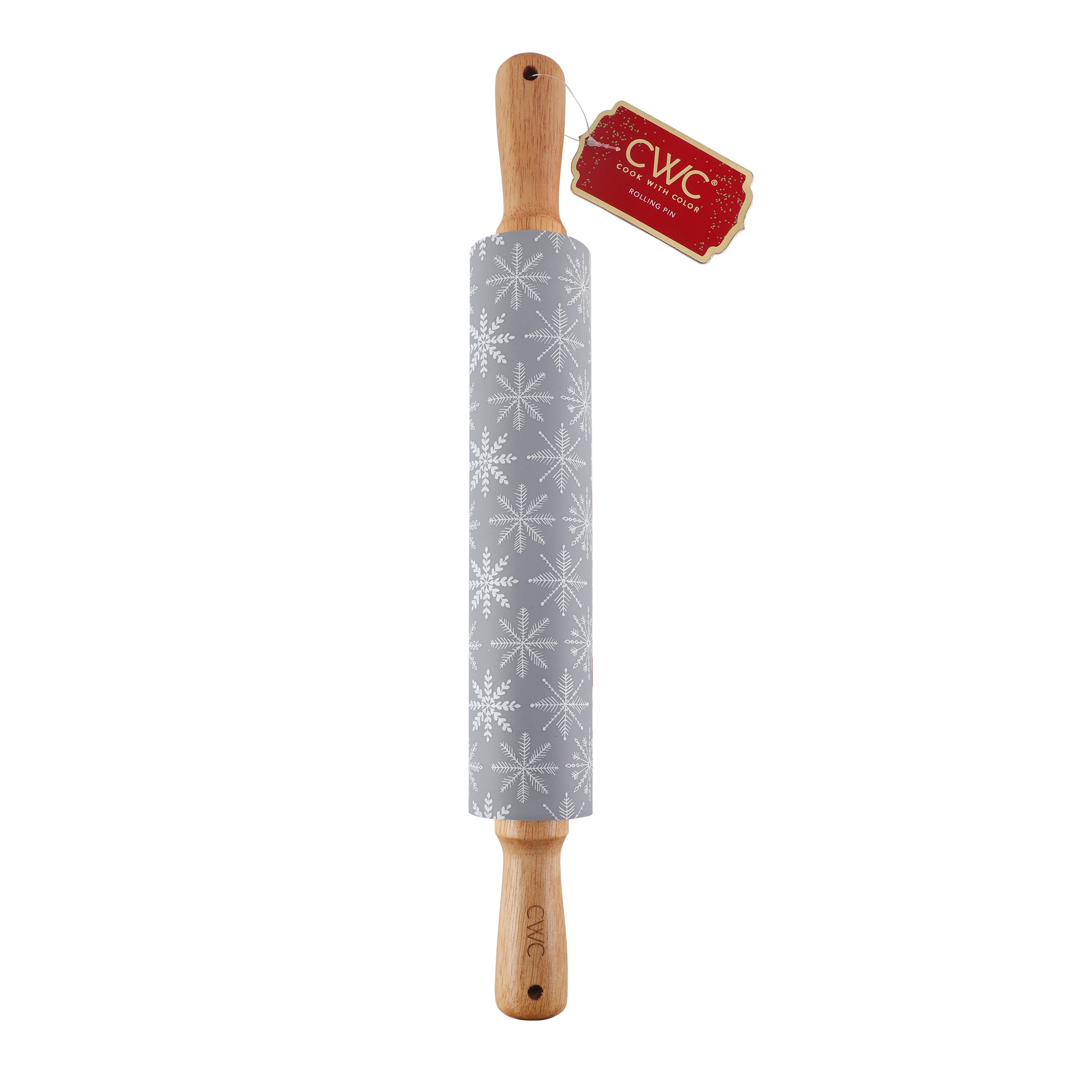 Prepare dinner With Colour 17-Inch Gray Silicone Rolling Pin