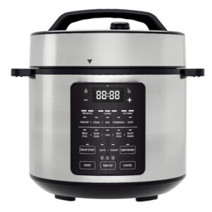 EDX 6-Quart 7-in-1 Electrical Strain Cooker with Multi-Operate Options and Stainless Metal Pot