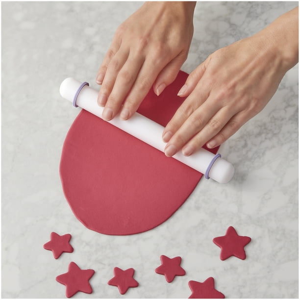 Wilton Fondant Rolling Pin with Included Rings, 1.22 x 9 Inches